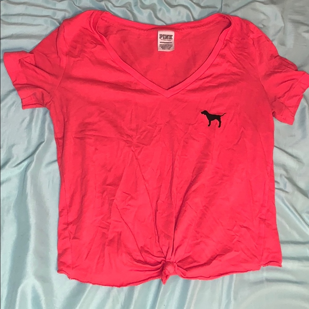 VS PINK V Neck with Cute tie